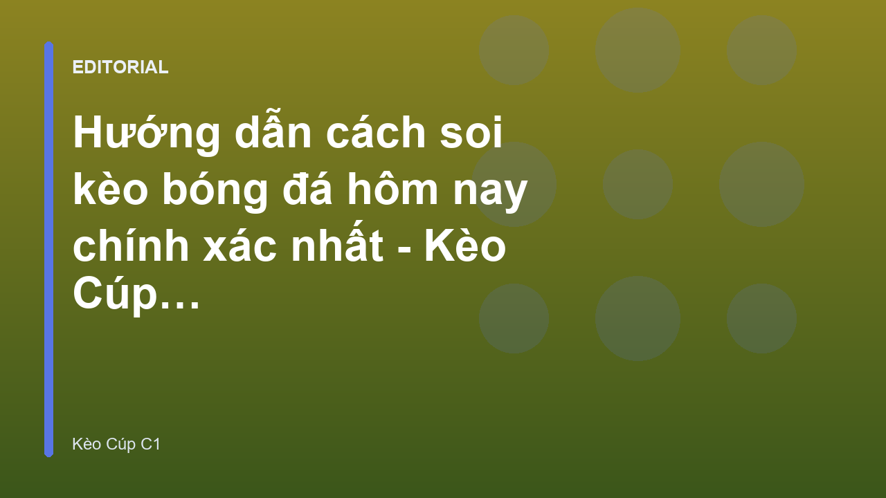 Phân tích dữ liệu soi kèo bóng đá